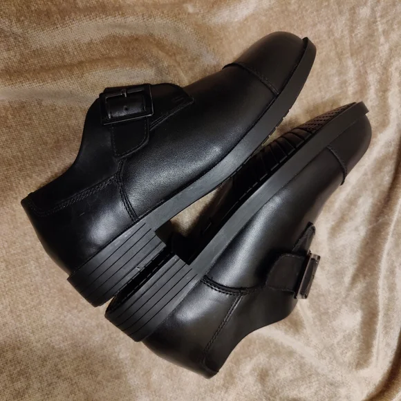 Like New - The Drew Canton Black Leather Shoes, 8W - Picture 6 of 13